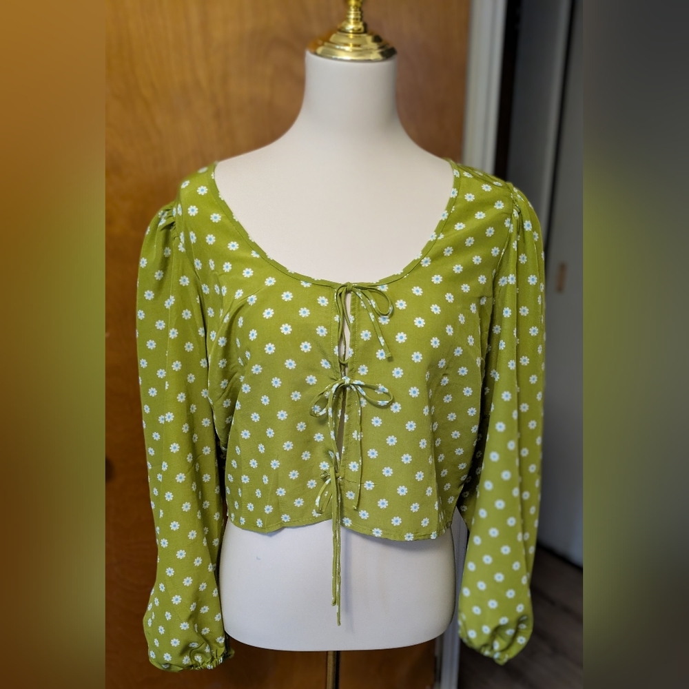 Floral Green Women's Top
